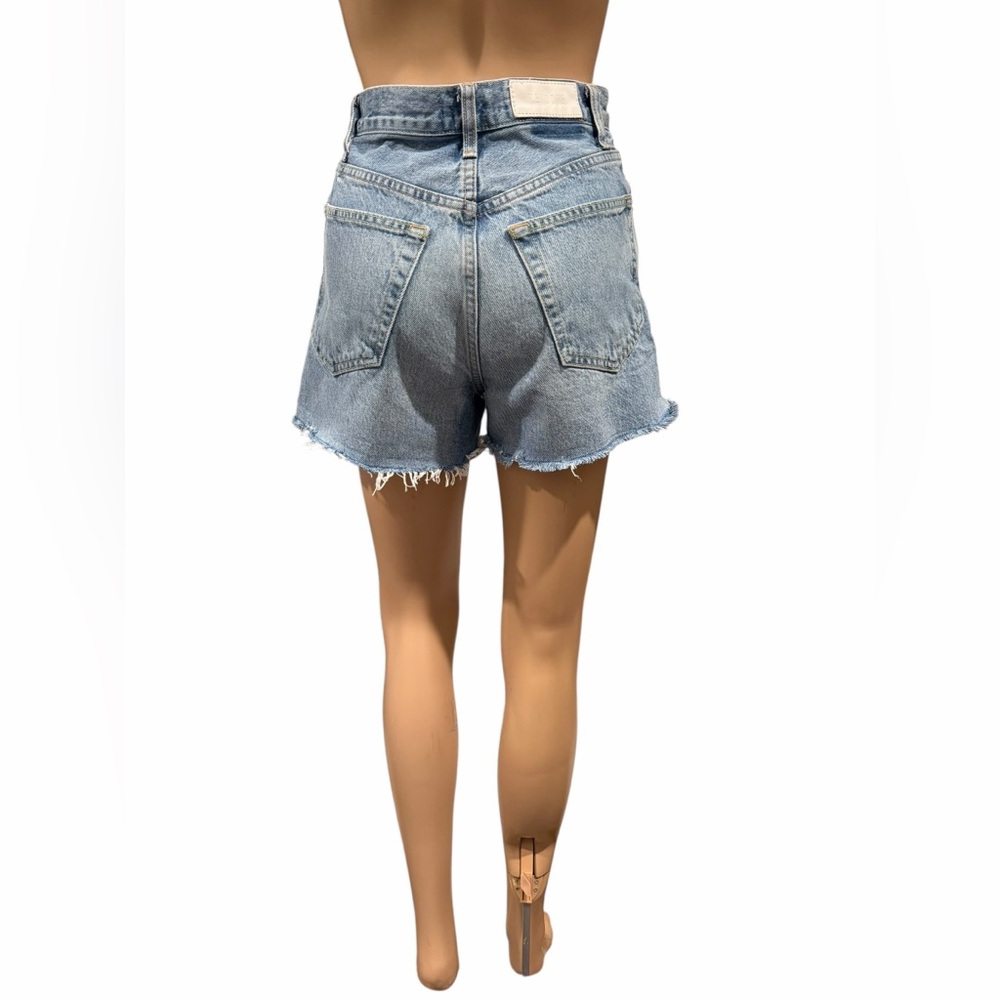 Re/Done Womens Shorts Blue Cut off High Waist Organic Cotton Denim Button Fly 25 - Picture 5 of 14